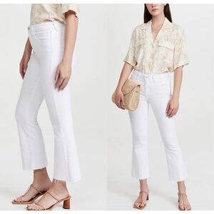 NWOT L’Agence Kendra Cropped Flare Jean, white Sz 28, $288 E19